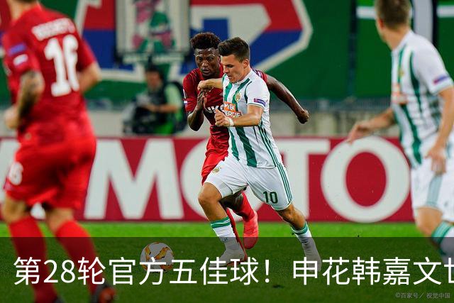 第28轮官方五佳球！申花韩嘉文世界波第3 海港莱昂纳多吊射是第一
